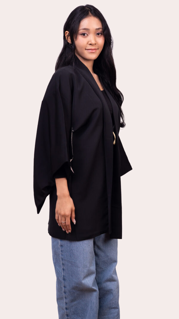 Black Embroidered Haori