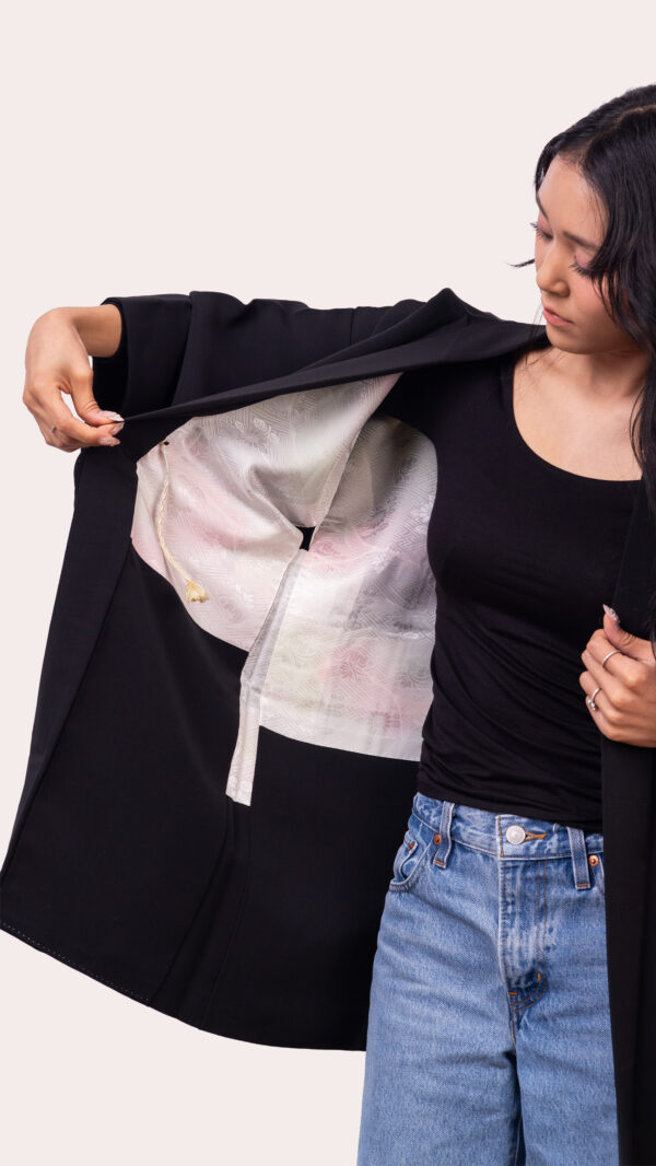 Black Embroidered Haori