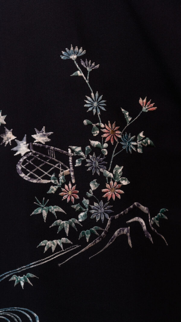 Black Embroidered Haori