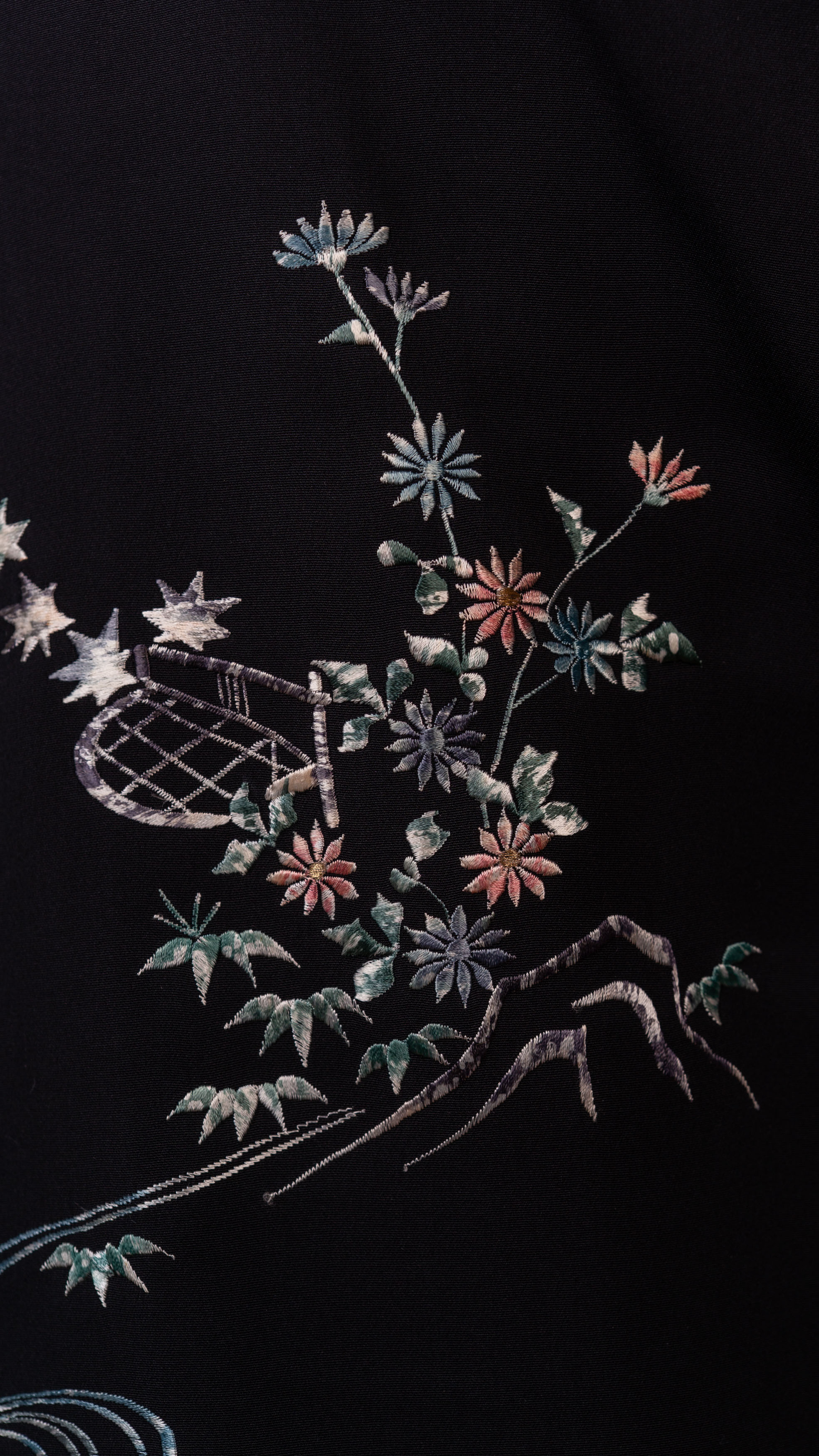 Black Embroidered Haori