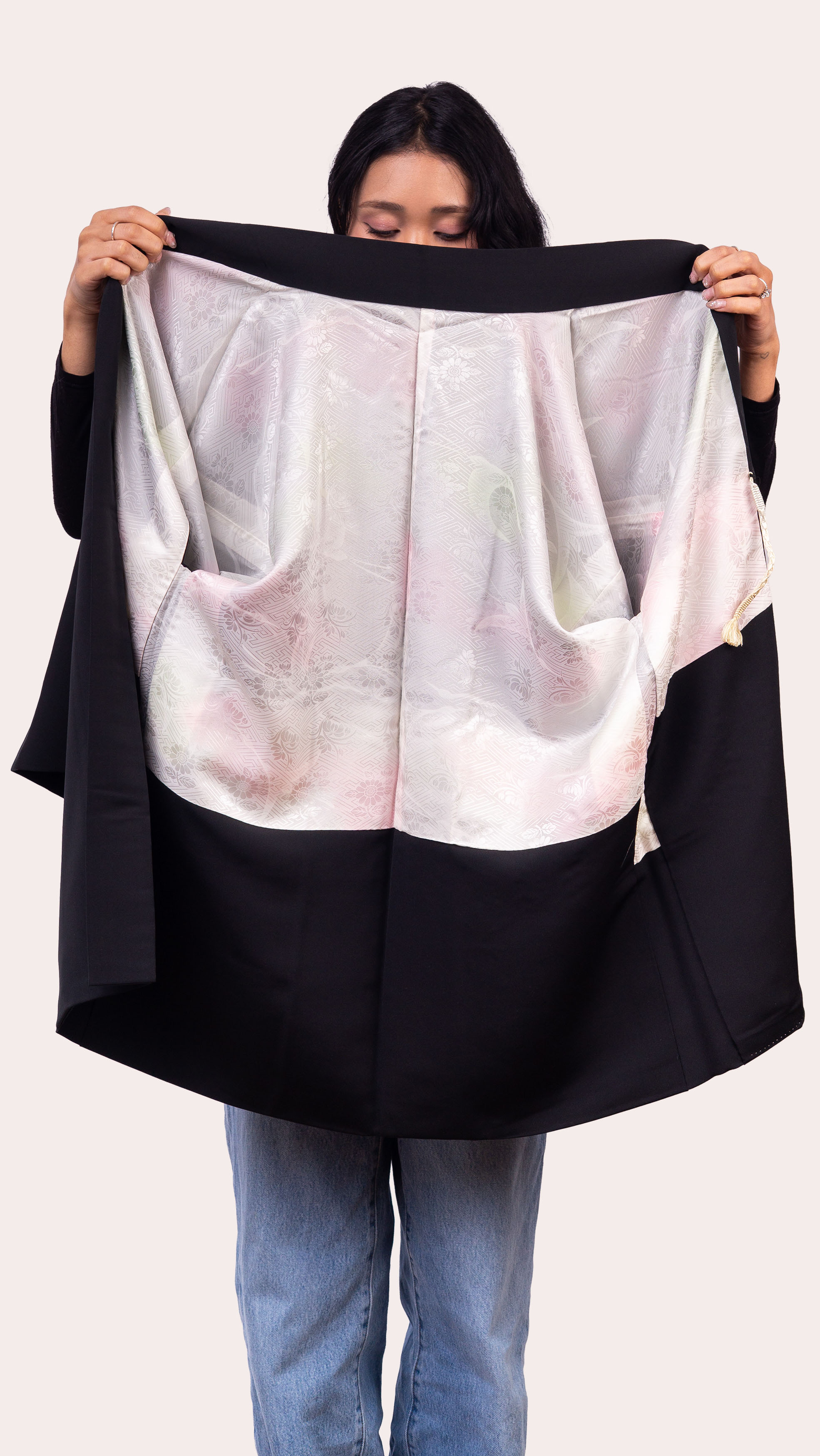 Black Embroidered Haori