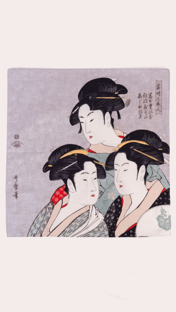 Furoshiki – Three Beauties by Utamaro Kitagawa