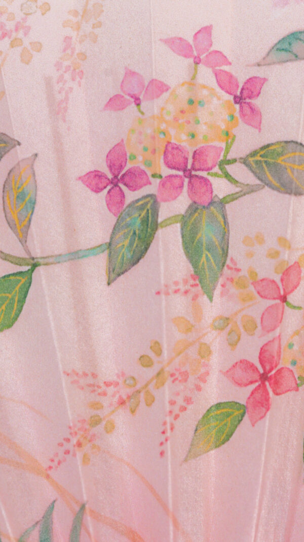 Japanese Paper Fan – Pink Floral Gradation
