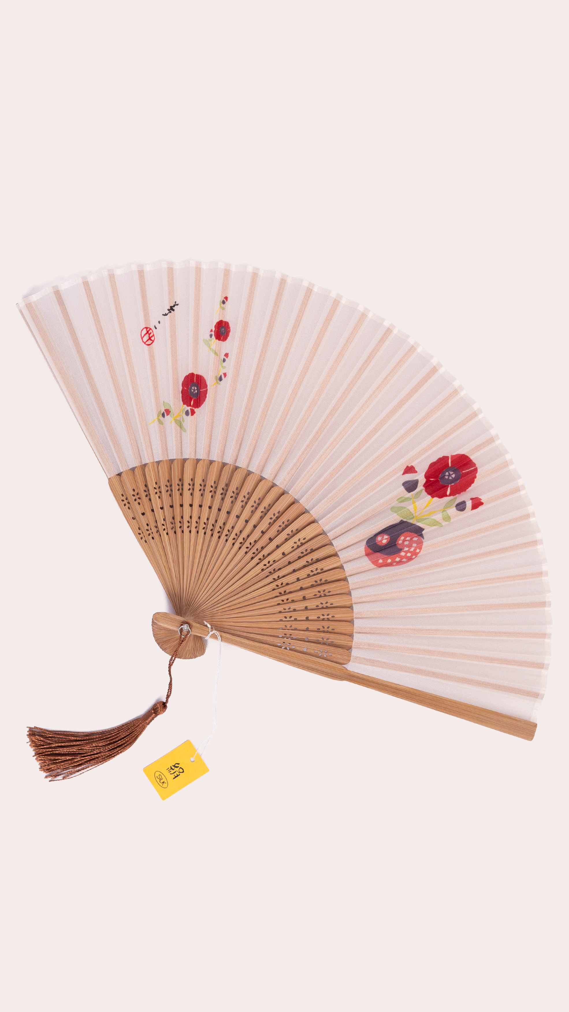 Takehisa Yumeji Collection: Handcrafted Japanese Silk Fans with Tassel
