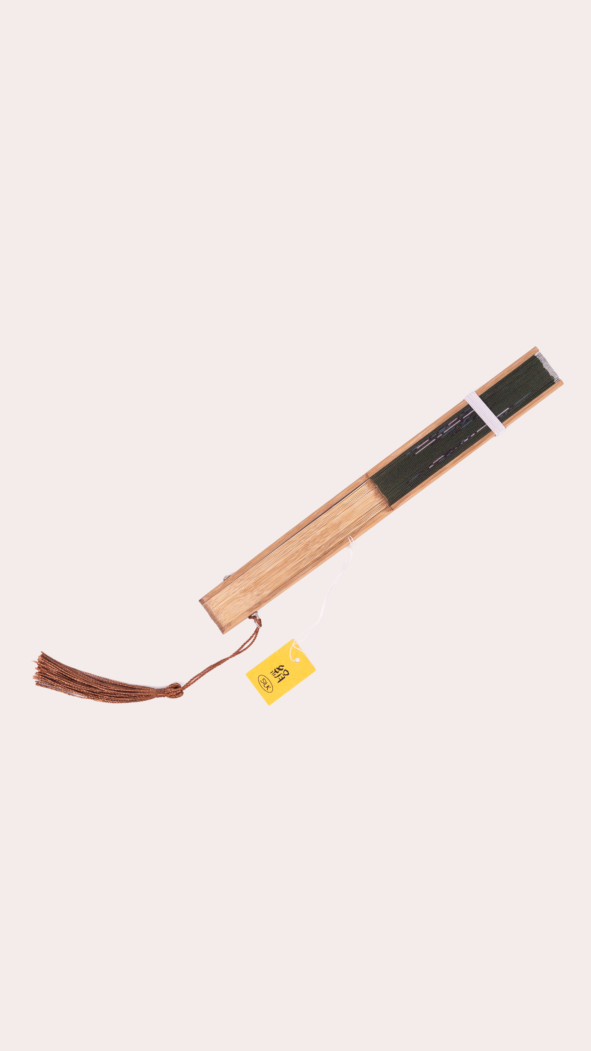 Takehisa Yumeji Collection: Handcrafted Japanese Silk Fans with Tassel - Detail