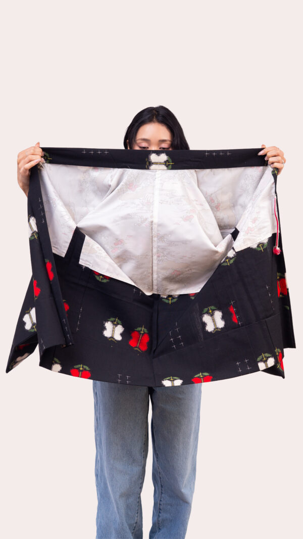 Wool Kimono and Haori jacket ensemble – Kasuri style