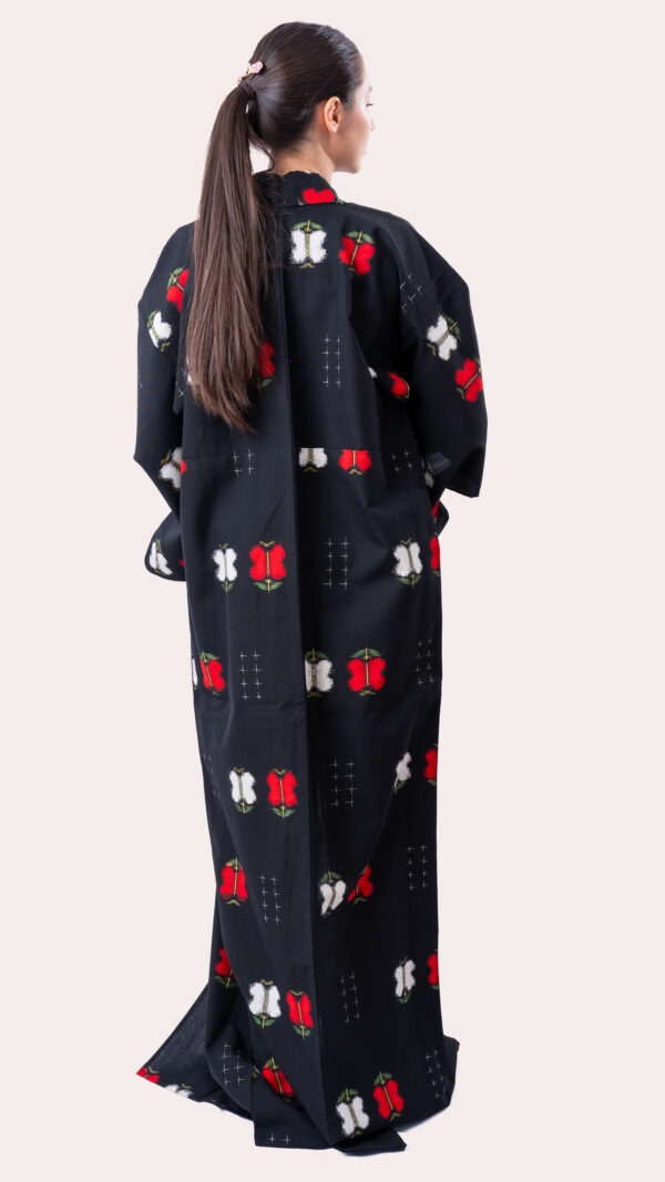 Wool Kimono and Haori jacket ensemble – Kasuri style